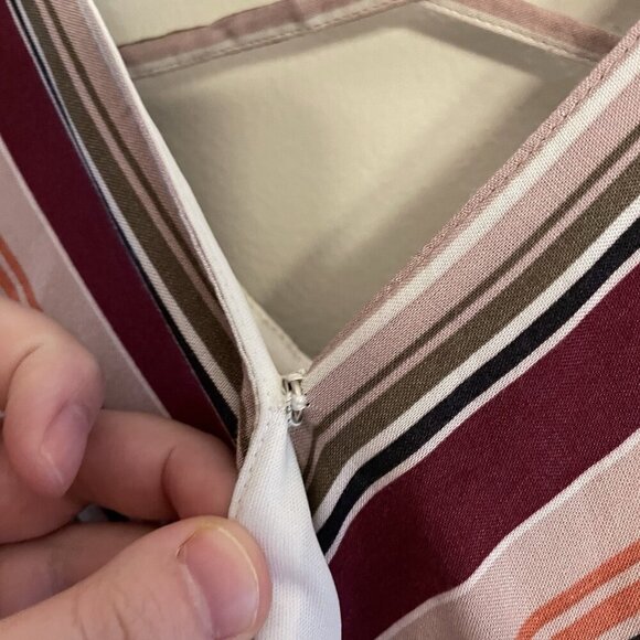 Maurices Women XS Stripe Sleeveless Strappy V-Neck Mid-Length Sundress - Picture 7 of 12